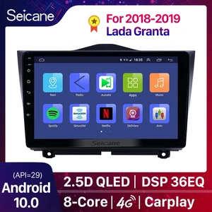seicane 2din android 10 0 hd touchscreen car gps radio head unit player for 2018 2019 lada granta support carplay dab dvr obd free global shipping