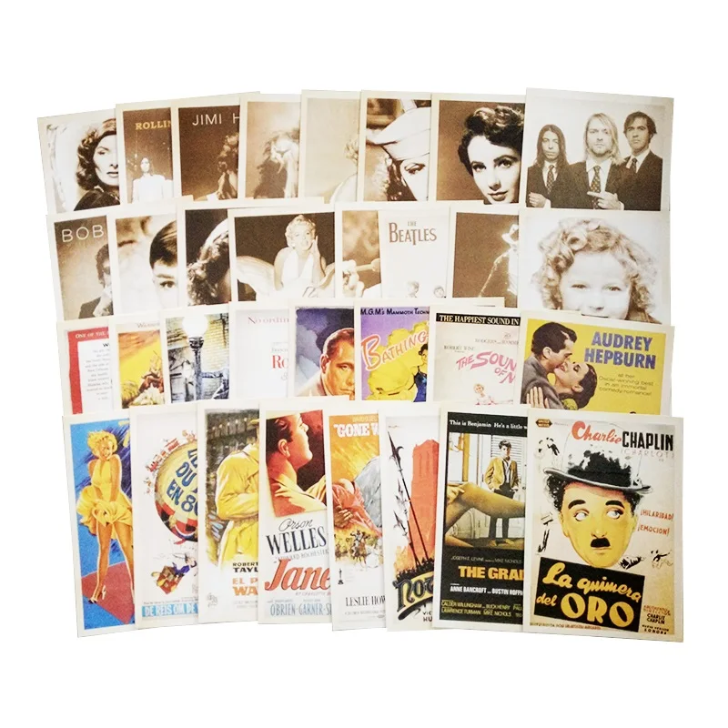 32 дневная винтажная карта памяти модная Рождественская Подарочная открытка