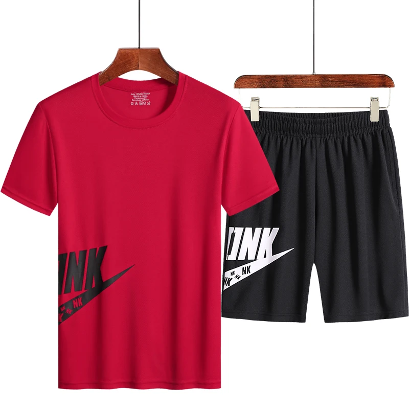 Комплект одежды мужской из 2 предметов футболка и шорты летний короткий