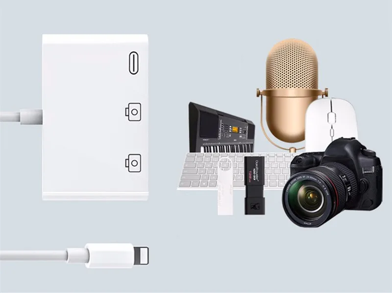 Адаптер OTG с двумя USB портами 3 0 мАч поддержкой зарядки|Картридеры| |