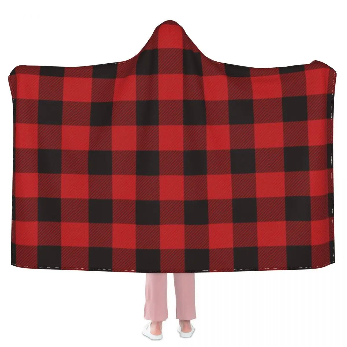 

Country Christmas Cottage Blanket Geometry Cube Print Outdoor Super Soft Hoodie Blanket Fashion Aesthetic Fleece Bedspread