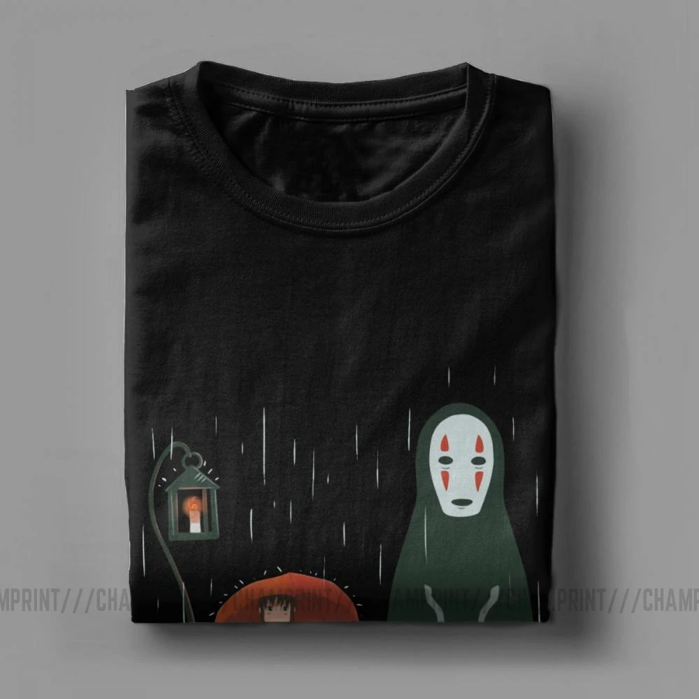 Мужские футболки Hayao Miyazaki Manga Japan No Face Studio Ghibli Totoro с короткими рукавами хлопковые