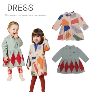 Осень-зима 2020, детская одежда, одежда для девочек, платья с длинным рукавом, Детские платья для девочек, платье принцессы, рождественское платье