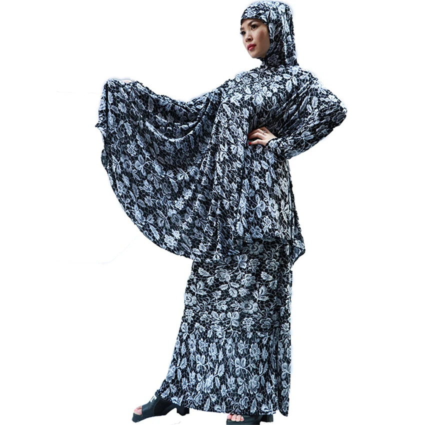 Мусульманское платье (12 шт./лот) Abaya Дубай женский кафтан с цветочным принтом
