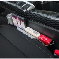 car seat gap filler organizer plastic driving seats middle storage box phone cards holder black crevice bag interior accessories