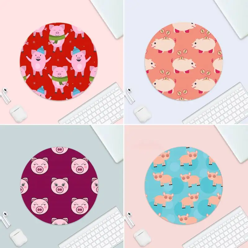 Милые игровые коврики в виде свиньи коврик для мыши маленький резиновый