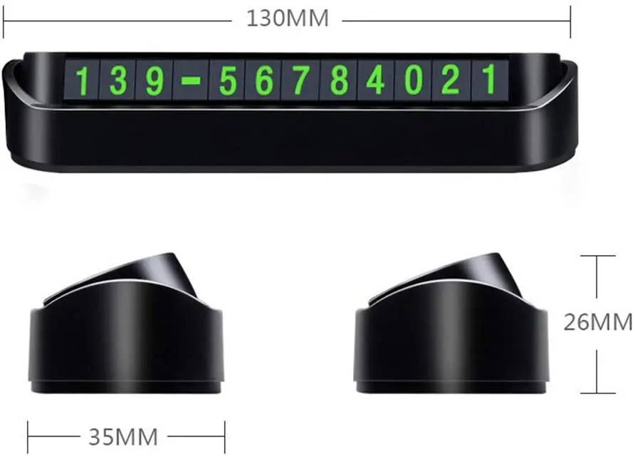 Sell Like Hot Luminous Car Temporary Parking Card Magnetic Phone Number Hidden Telephone Plate Auto Park Stop Access | Автомобили и