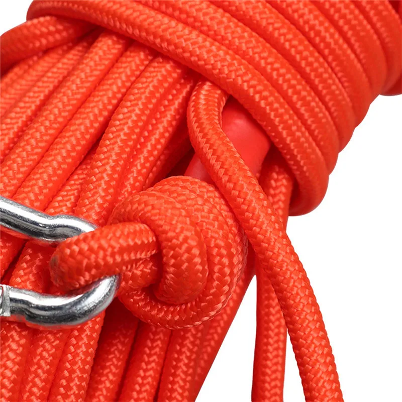 10-30M Outdoor Emergency Climbing Rope Wear Resistant Safety Camping Hiking Rescue 6-8 Mm Accessory Tool with Hook | Спорт и
