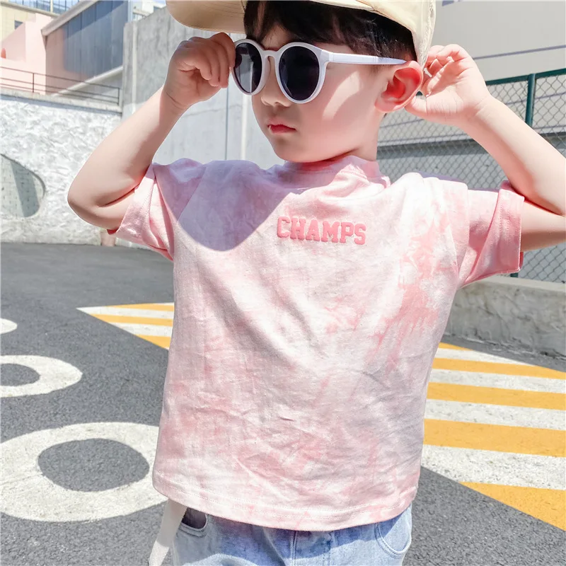 Одежда для малышей Детская футболка с короткими рукавами мальчиков Новинка лета