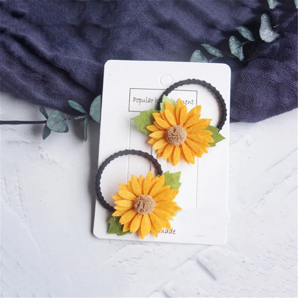 

2pcs Cute Non-woven Daisy Flower Girl Hair Clips Handmade Floral Kids Ponytail Side Hairpins Lovely Barrettes Hair Accessories