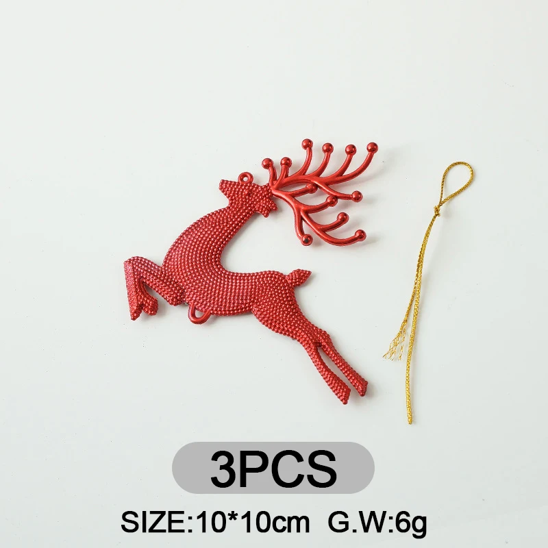3 шт./лот золотые серебряные красные милые олени подвесные украшения для