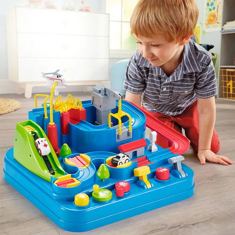 Новый электрический игрушечный поезд автомобили рельсы пульт дистанционного