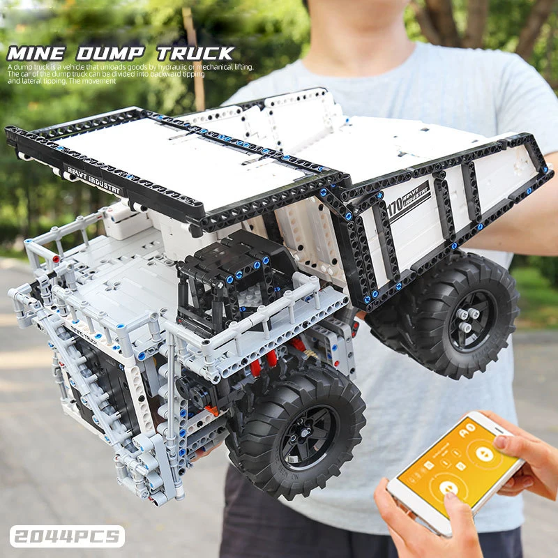 Детские игрушки сделай сам строительные блоки кирпичи MOC High-Tech горный экскаватор