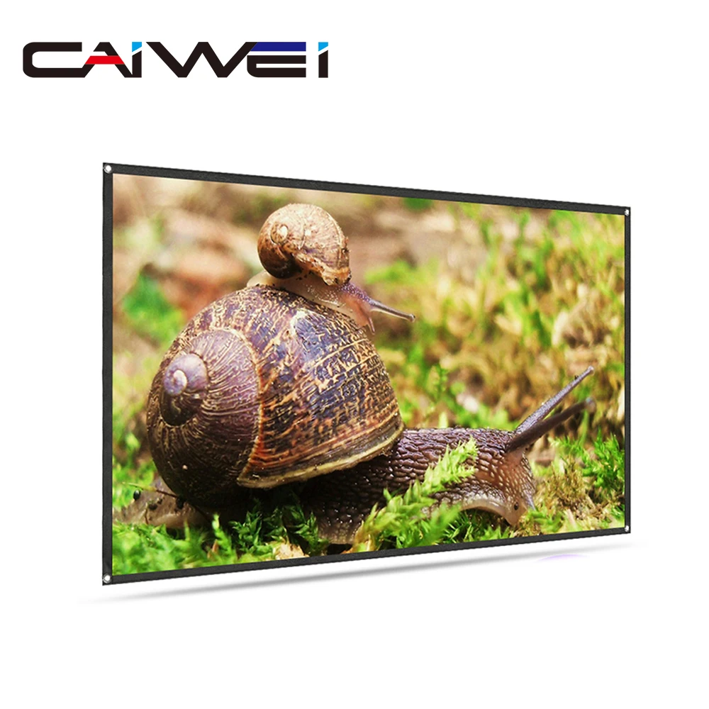 Светоотражающий алюминиевый экран для домашнего кинотеатра настенный HD 60 72 84 100