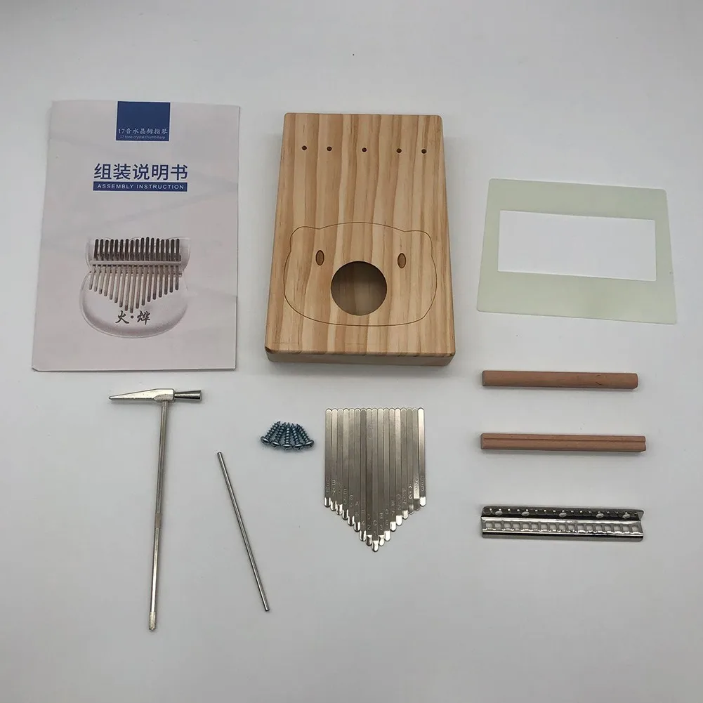 

17 Keys Kalimba DIY Kit Thumb Finger Piano Toy Pre Assembled Body Mahogany For Kid Tuning Harmer Creative Christmas Xmas Gifts