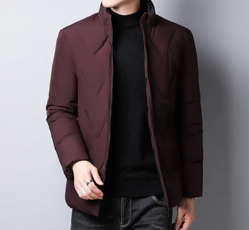 

Winter Pop Stand Collar Parkas Men Large Size 5XL Thick Cotton Jacket Men Silk Cotton Liner Warm Fashion Business Parkas Coats