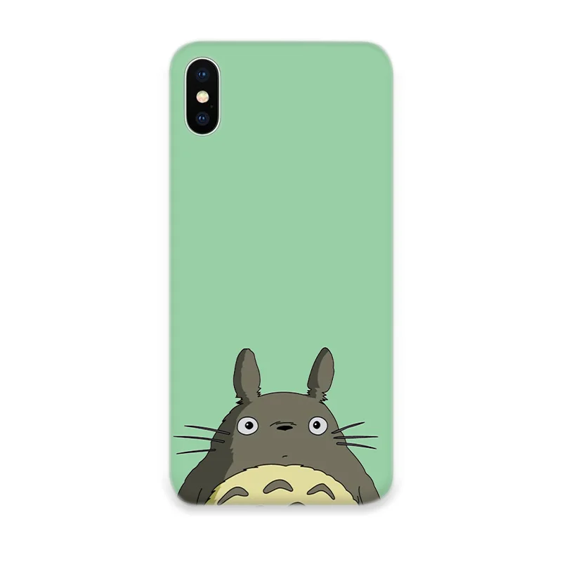 cute cartoon happy totoro silicon phone case for iphone 11 12 pro max xr x xs max 5 5s se 2020 7 8 6 6s plus cover free global shipping