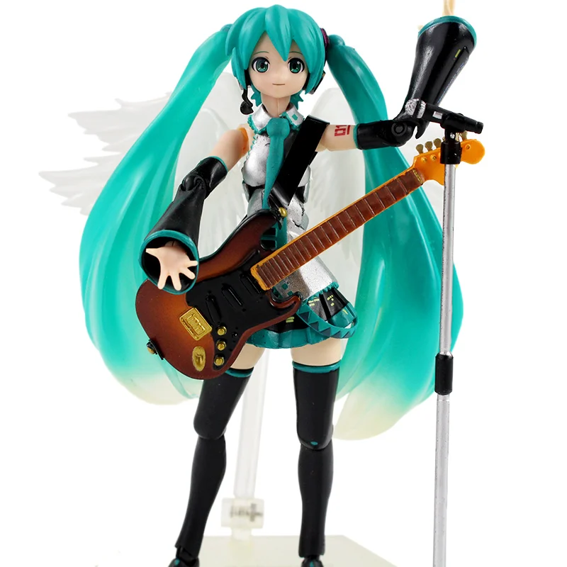 Хацунэ Мику фигурка Figma 200 307 394 Мику с гитарой велосипед Модель игрушки для коллекции подарков