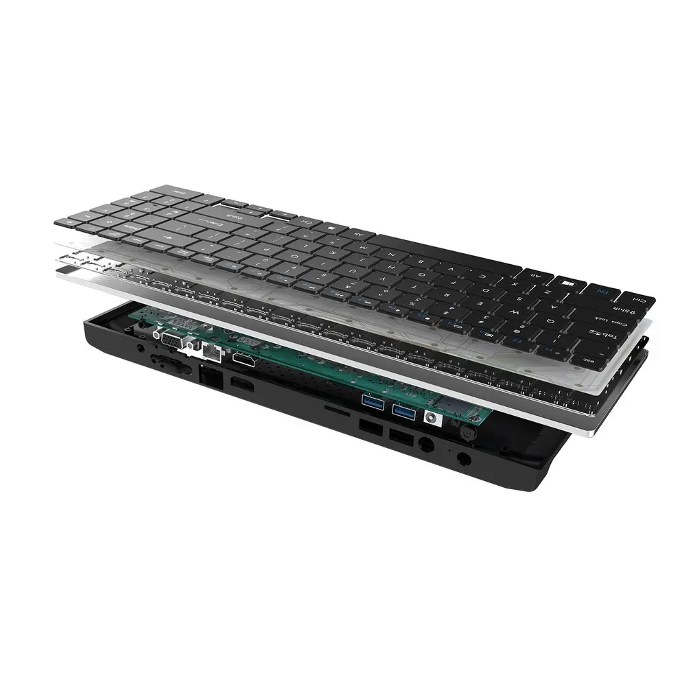 AA-K2 DIY служебный Мини ПК четырехъядерный Z8300 8G + 64G 5G WiFi с 99 клавишами клавиатура HDMI