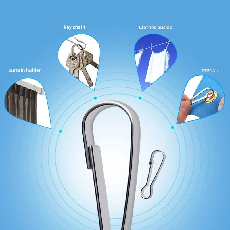 

100 Pieces of 1.18 Inches (30 mm) 304 Stainless Steel Anti-Rust Link Buckles Suitable for Wallets Keychains