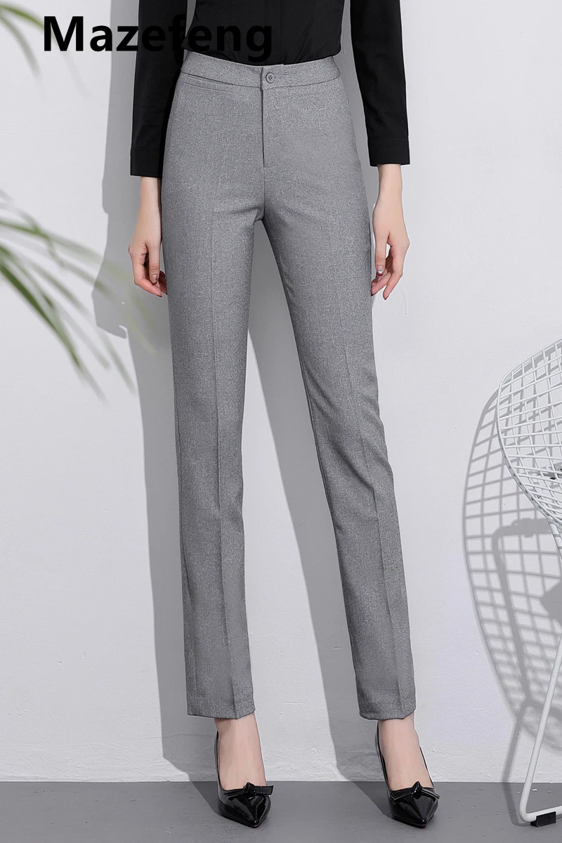 

GOOHOJIO Brand 2021 Slim Pencil Jeans Pants All Base Match Elastic Waist Ankle-length Basic Skinny Denim Trousers Spring Autumn