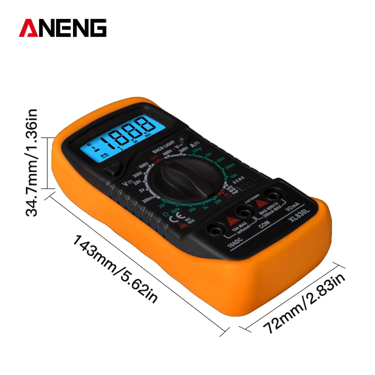 ANENG XL830L цифровой ЖК мультиметр Цифровой профессиональный Электрический