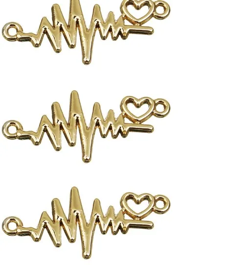 10 шт./партия, бусины из металлического сплава, 15 х33 мм