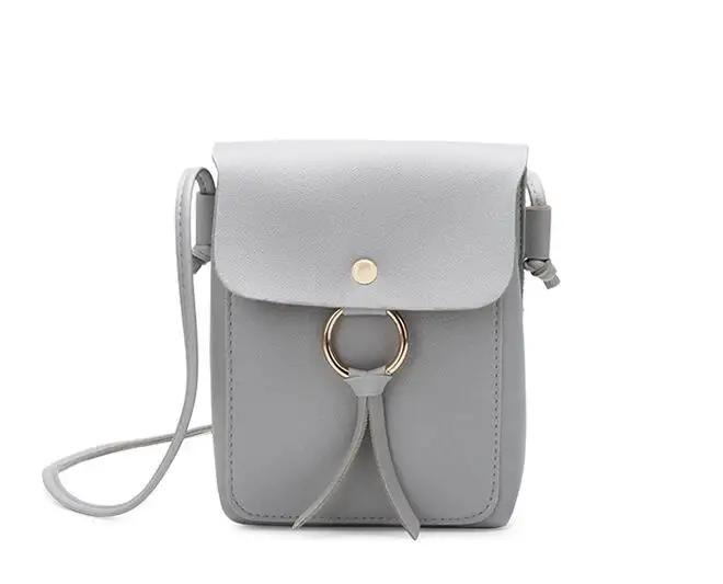 Простая сумка на плечо из искусственной кожи с откидной крышкой однотонная мини