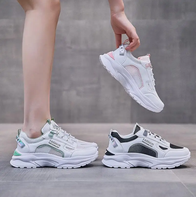 

New listing hot sale summer net Breathable women running shoes sports shoes DL08