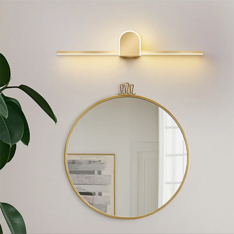 

13W 17W Gold Modern LED Mirror Light Bathroom Light Washroom Front Mirror Lamp Fixtures Makeup Mirror Light 110V-220V Wall Light