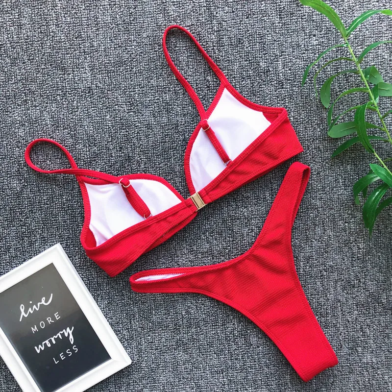 

Push Up Bikini 2021 Swimwear Women Black White Swimsuit Thong Bikinis Set Brazilian Swimming For Bathing Suit Maillot De Bain