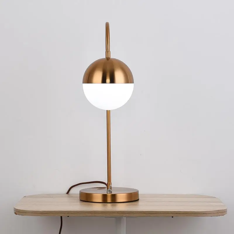Скандинавские светодиодные настольные лампы современный стеклянный абажур
