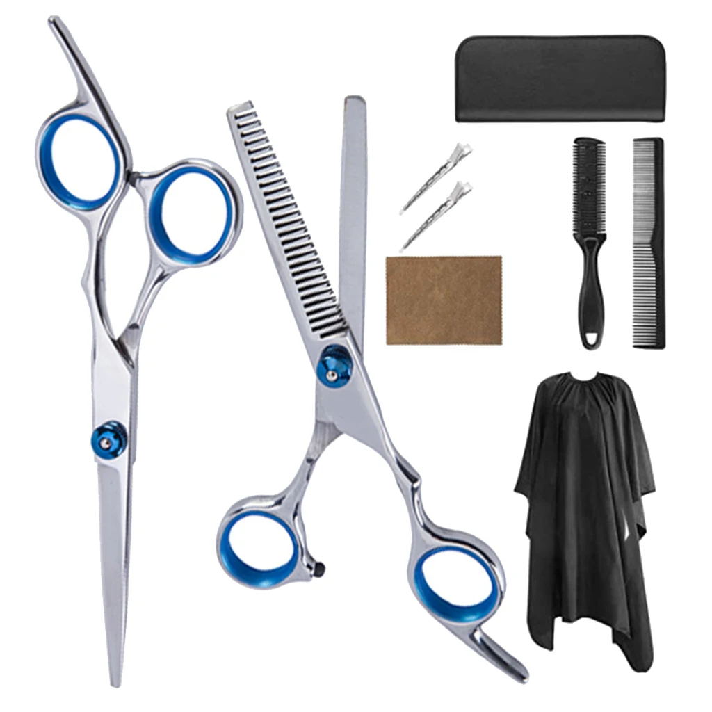 

6' Thinning Shears Scissors Combs Hair Clips Hair Cutting Capes Salon Tools