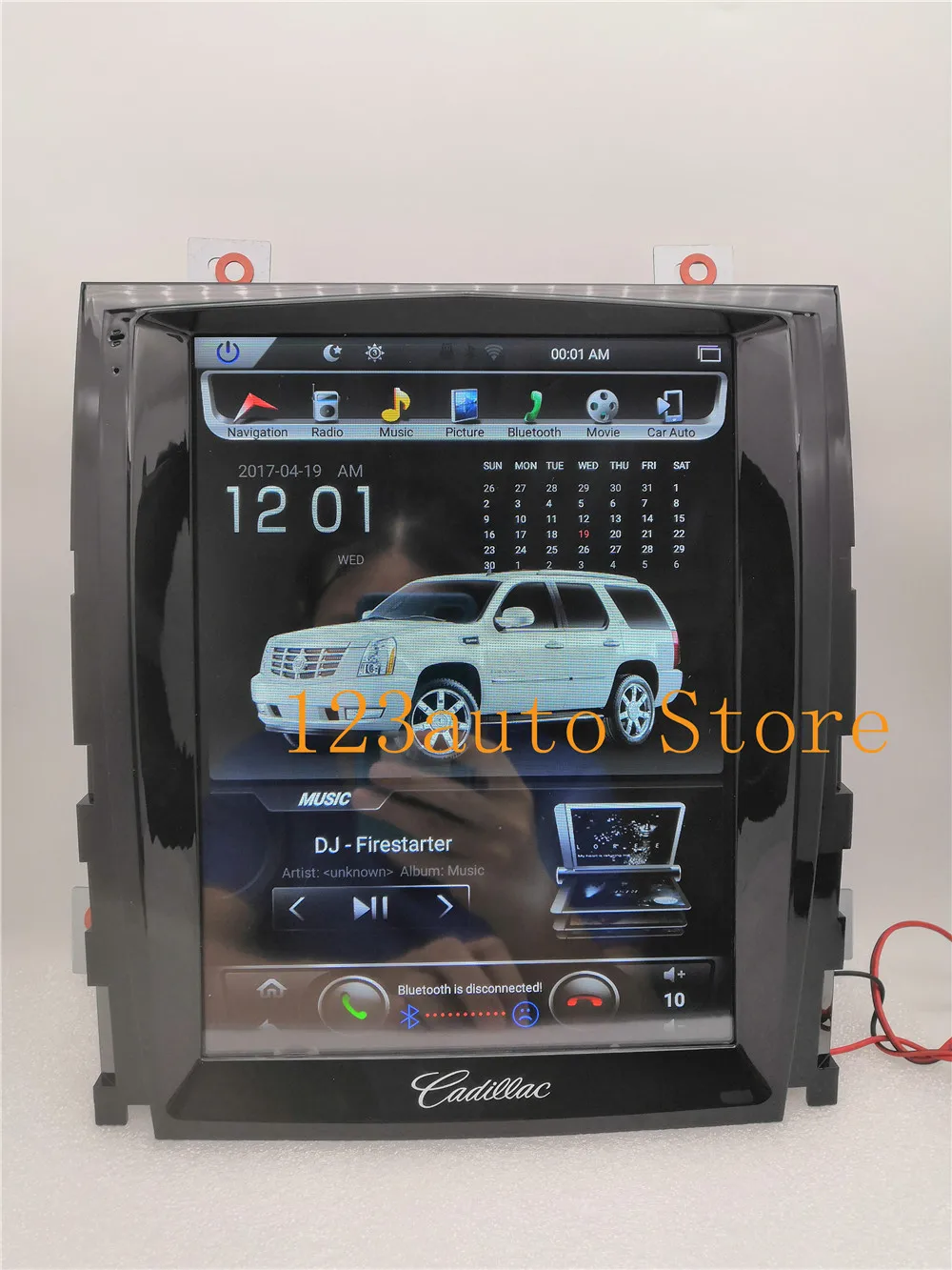10,4 дюймов вертикальный экран Tesla стиль Android 8,1 автомобильный DVD gps плеер радио мультимедиа навигация для Cadillac Escalade стерео PX6