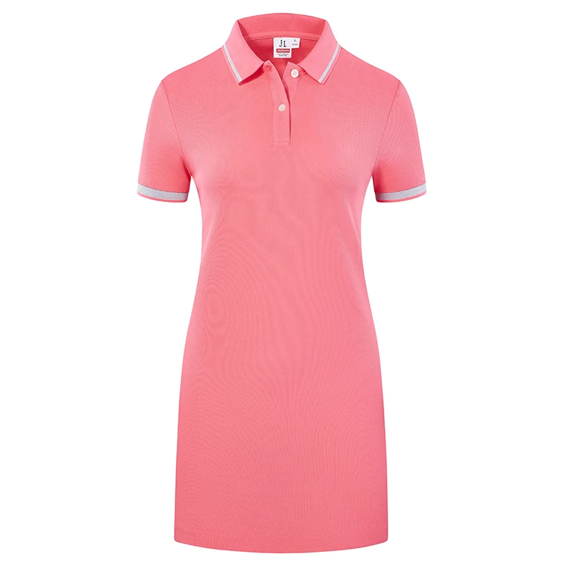 

Женское летнее платье-поло из пике, повседневное дышащее платье-поло с коротким рукавом и принтом на заказ, 2021