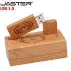USB-флеш-накопитель JASTER в деревянной кленовой коробке с логотипом на заказ, 4163264 ГБ