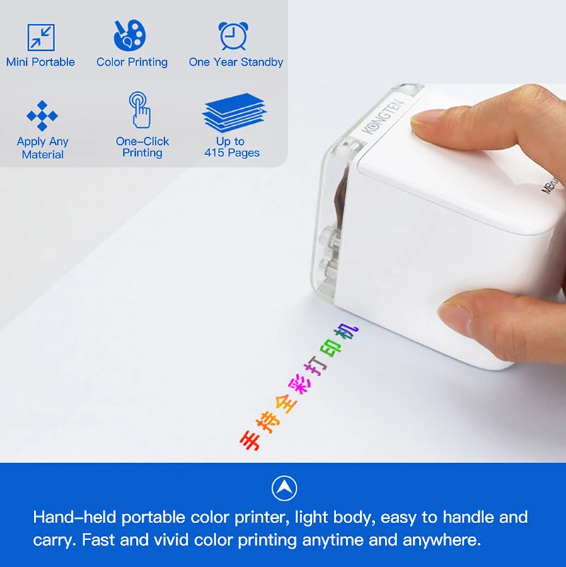 Impressora a Cores Imagens de Texto Impressora a Jato Impressão sem Fio Mais Novo Atualizado Mini Impressora Portátil Impressão Smartphone Tinta 2022 2 2021 mais novo atualizado impressora a cores