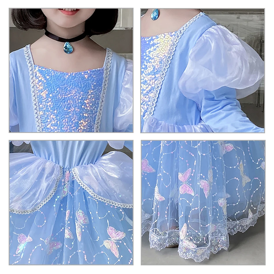 Платье принцессы Золушки косплей-костюм для вечеринки на Хэллоуин необычная