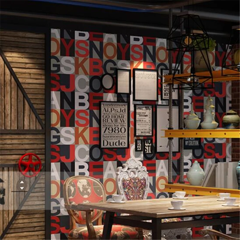 Винтажные 3D обои wellyu стерео Ностальгический Английский алфавит для