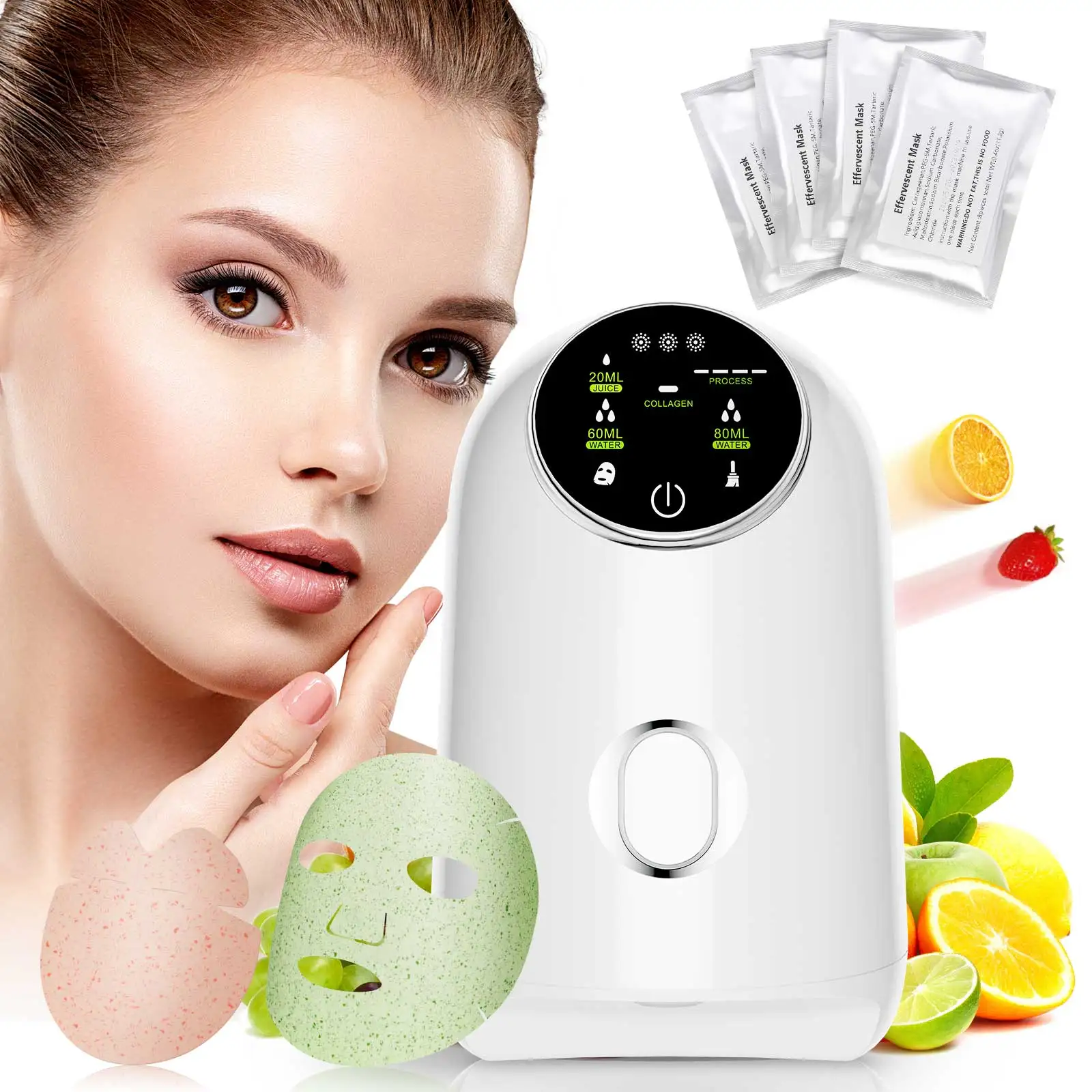 Face Mask Maker Machine DIY Facial Treatment Fruit Natural Vegetable Collagen Beauty Salon SPA Smart Touch Screen Mask Devic