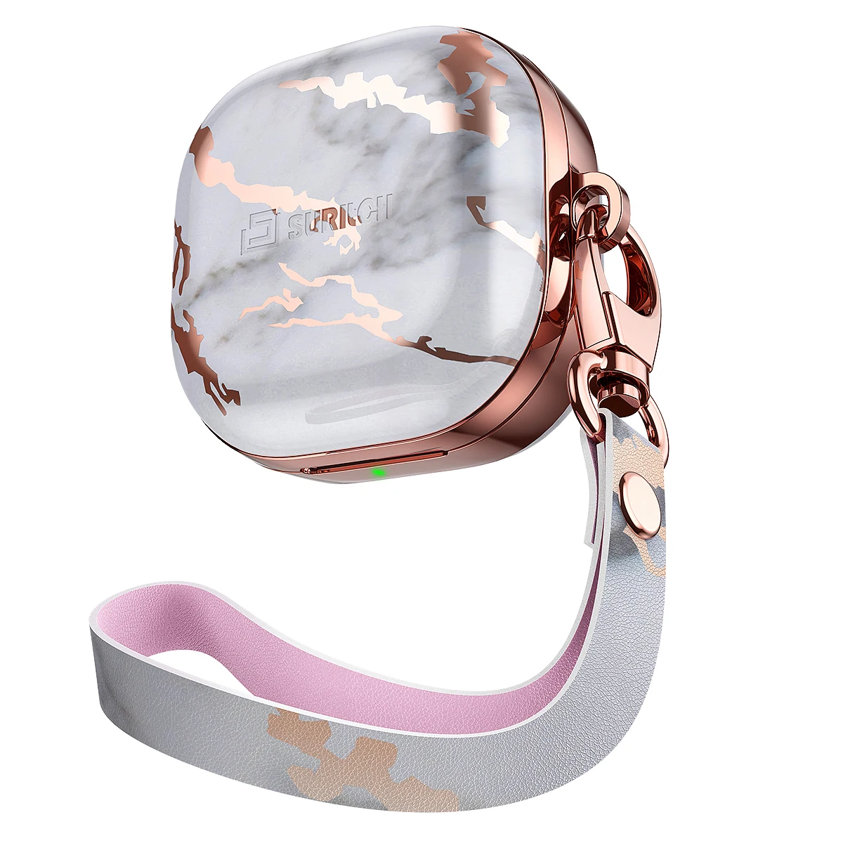 

Wireless Headphones Bluetooth box For Samsung buds live Headset Protective Marble Case Shockproof Charging Box with Lanyard