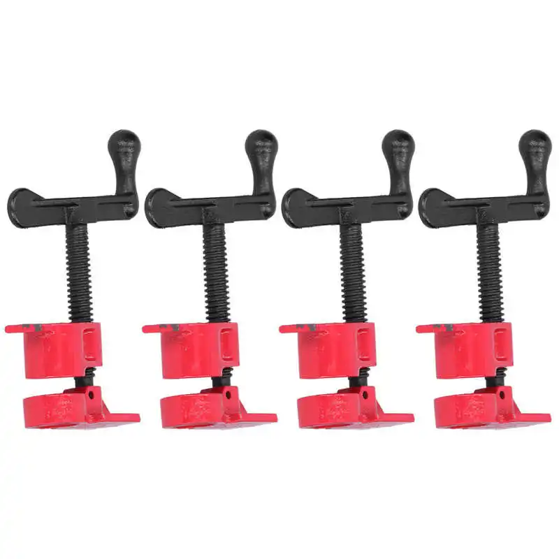 

4Pcs Wood Gluing Pipe Clamps Heavy Duty Tube Fixture Woodworking Clamps 1/2in