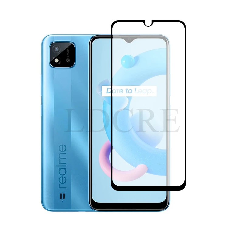 Vidrio Templado completo para Realme C21, pel&iacute;cula protectora de pantalla, vidrio ultrafino para Realme C11 2021, C21, C20, C25, 2 uds.-1