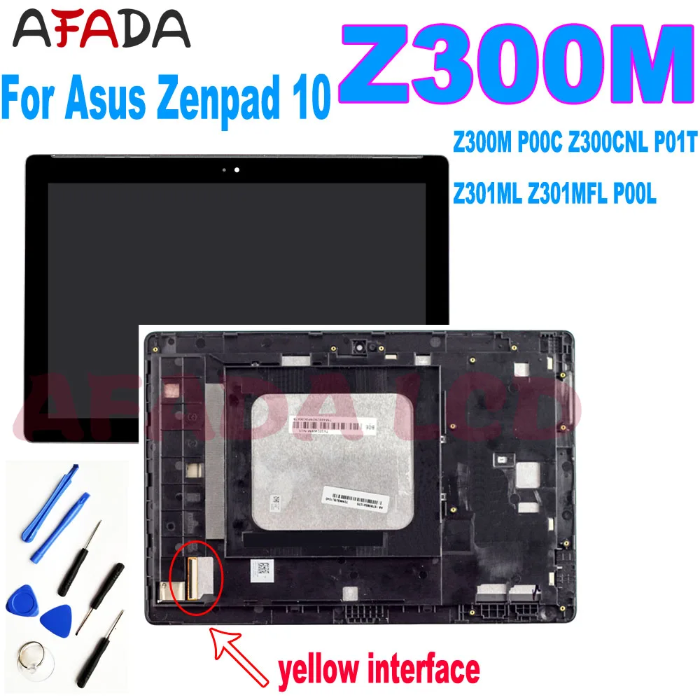 

AAA+ for Asus Zenpad 10 Z300 Z300M P00C Z300CNL P01T Z301ML Z301MFL P00L LCD Display Touch Screen Digitizer Assembly With Frame