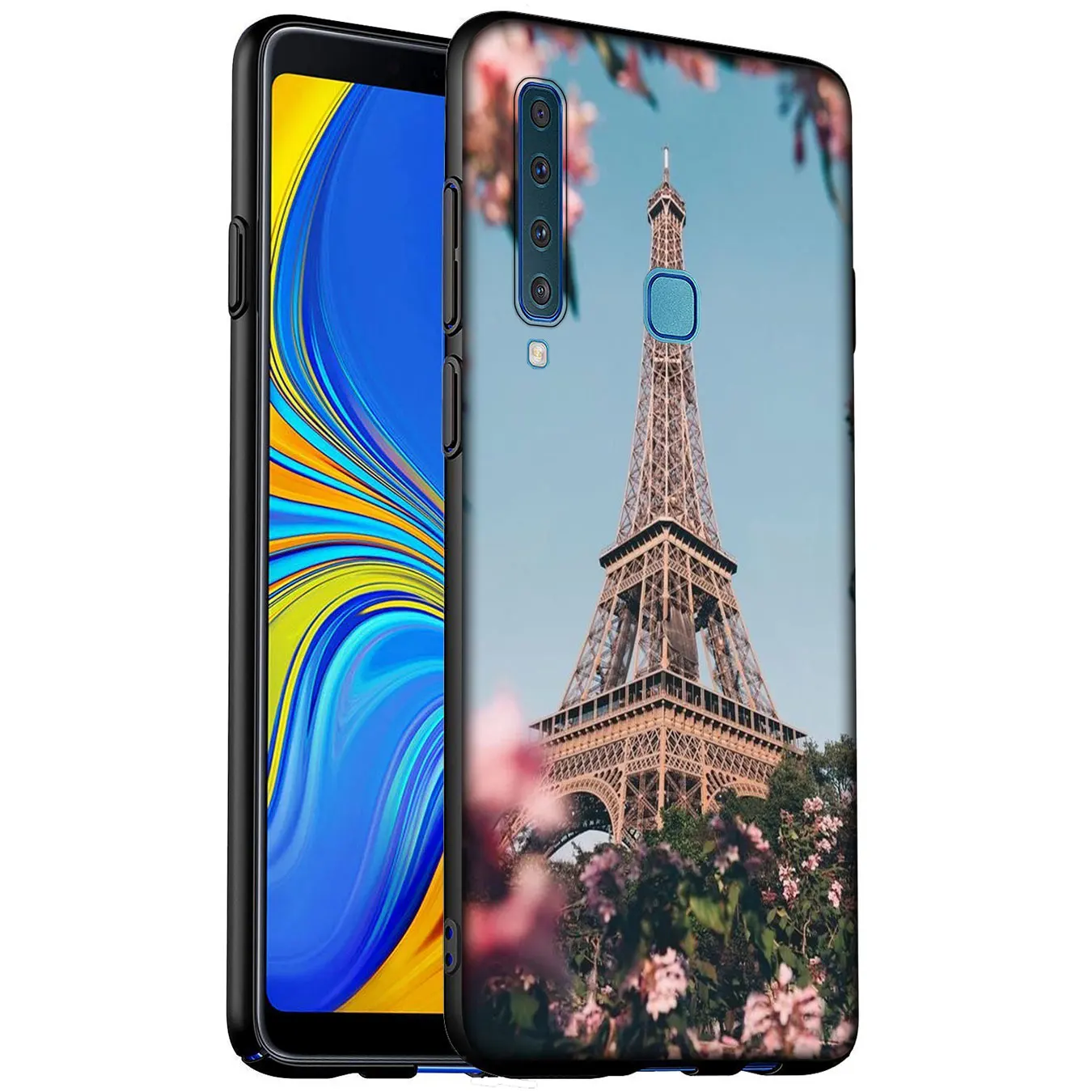 Eiffel Tower Soft Silicone Phone Case for Samsung Galaxy A6 A7 A8 A9 2018 A3 A5 2016 2017 Note 9 8 10 Plus 20 Ultra | Мобильные