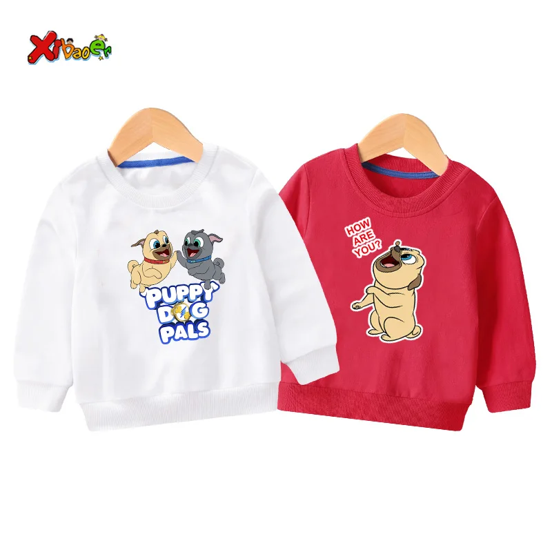 Детская одежда Осенние свитшоты с длинным рукавом пуловер мультяшным рисунком