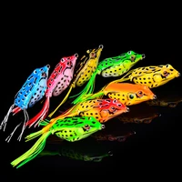 8pcs 13g frog lure soft tube bait plastic fishing lure with fishing hooks topwater ray frog artificial 3d eyes