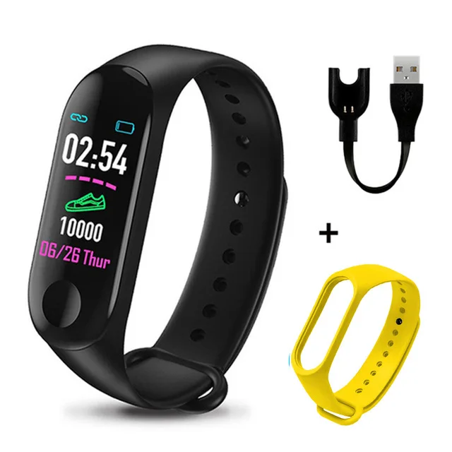 Set 2 Rovtop M3 плюс Смарт умный Браслет Фитнес трекер M3plus Smart Сердечного ритма активности браслет Спорт Смарт часы - Цвет: Set 2