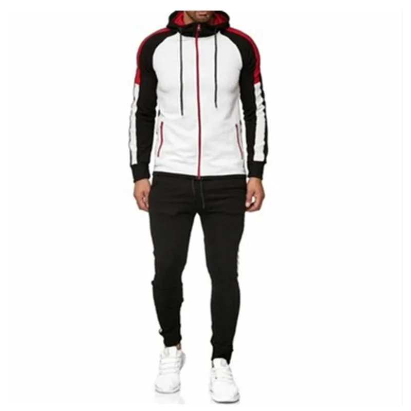 Брендовые новые мужские комплекты модные осенне зимние лоскутные куртки