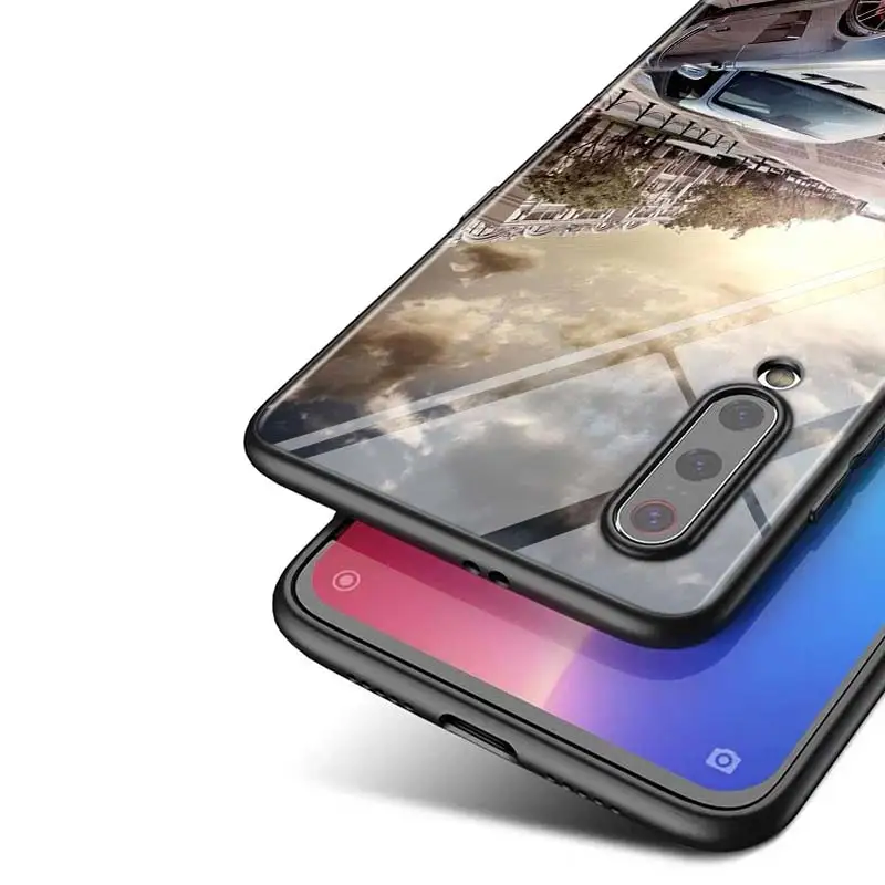 

Sports Super Car For Xiaomi Mi Note 10 Ultra 5G 9 SE 8 A3 A2 A1 Poco M2 Pro Play F1 Lite 5G Bright Black Phone Case